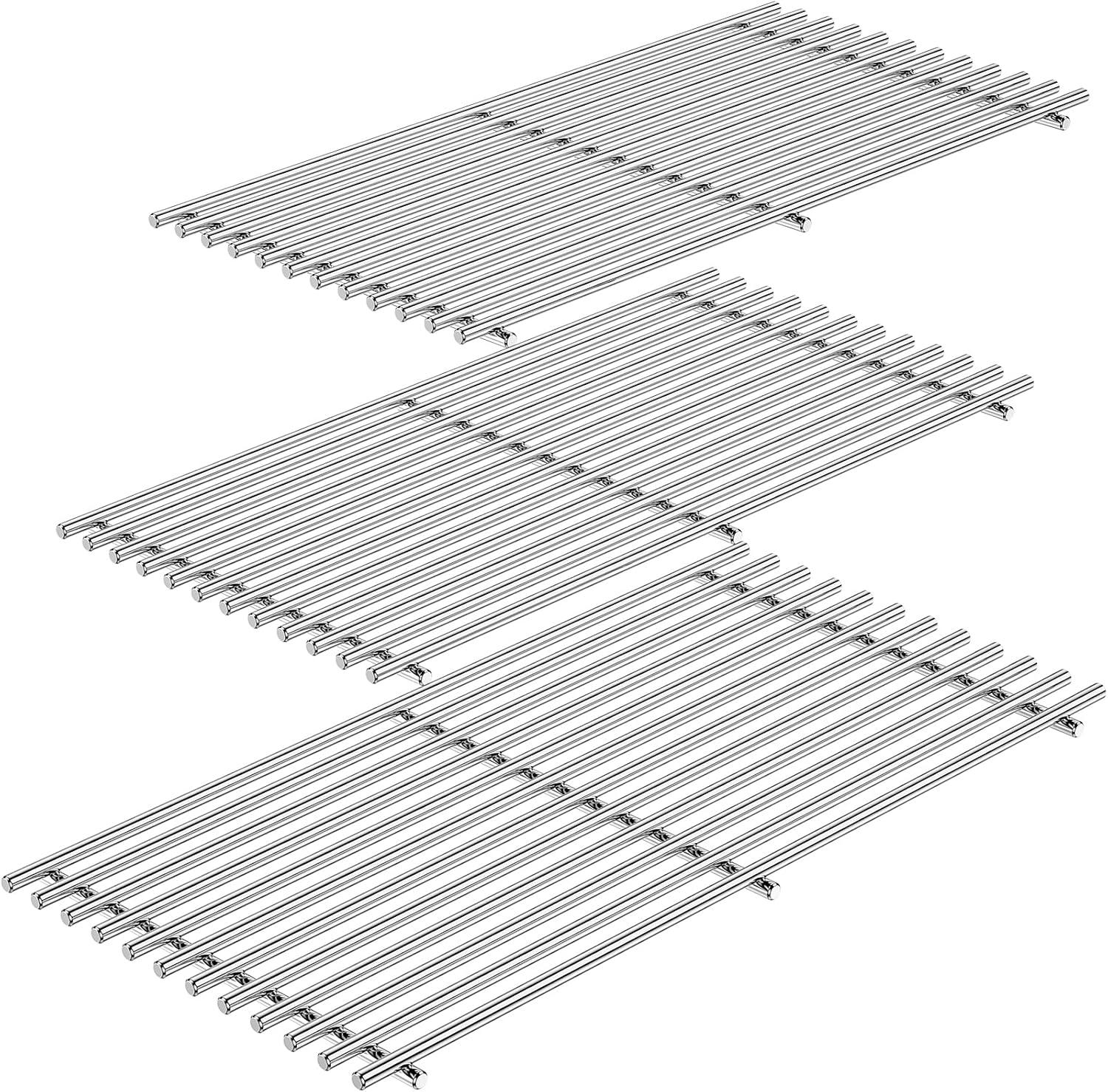 imageHisencn 19 Inch Grill Grates Replacement for Jenn Air 7200062 7200062lp 7200337 7200164 Brinkmann 8108502S 8108501S Gas Grill Nexgrill 7200003 Charmglow 7200234 Part Number 11585000Stainless Steel