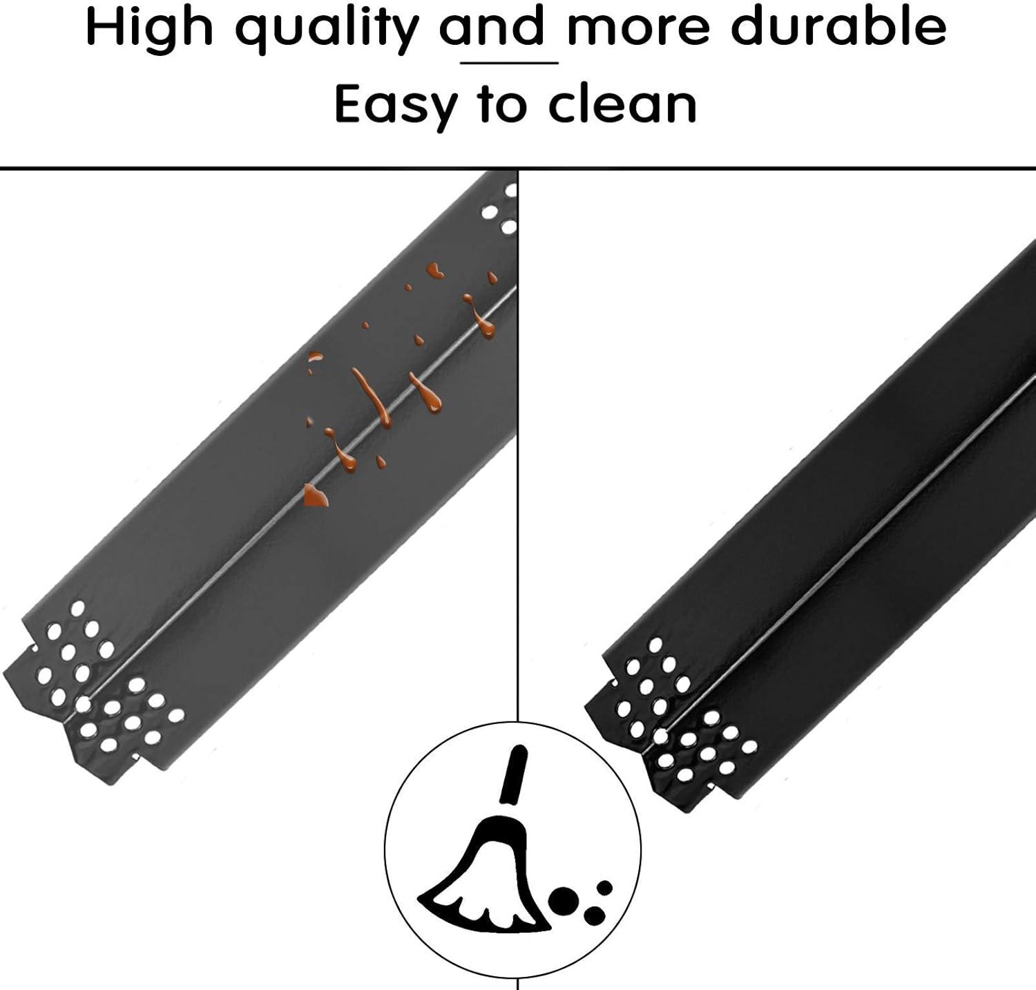 imageHisencn Replacement Parts for Nexgrill 7200830H 7200888N 7200783E 7200888 7200783C Stainless Steel Cooking Grid and Heat Plates for Nexgrill 4amp5 Burner Grill 17 Inch Grill GratesWith 5 Porcelain steel heat plates