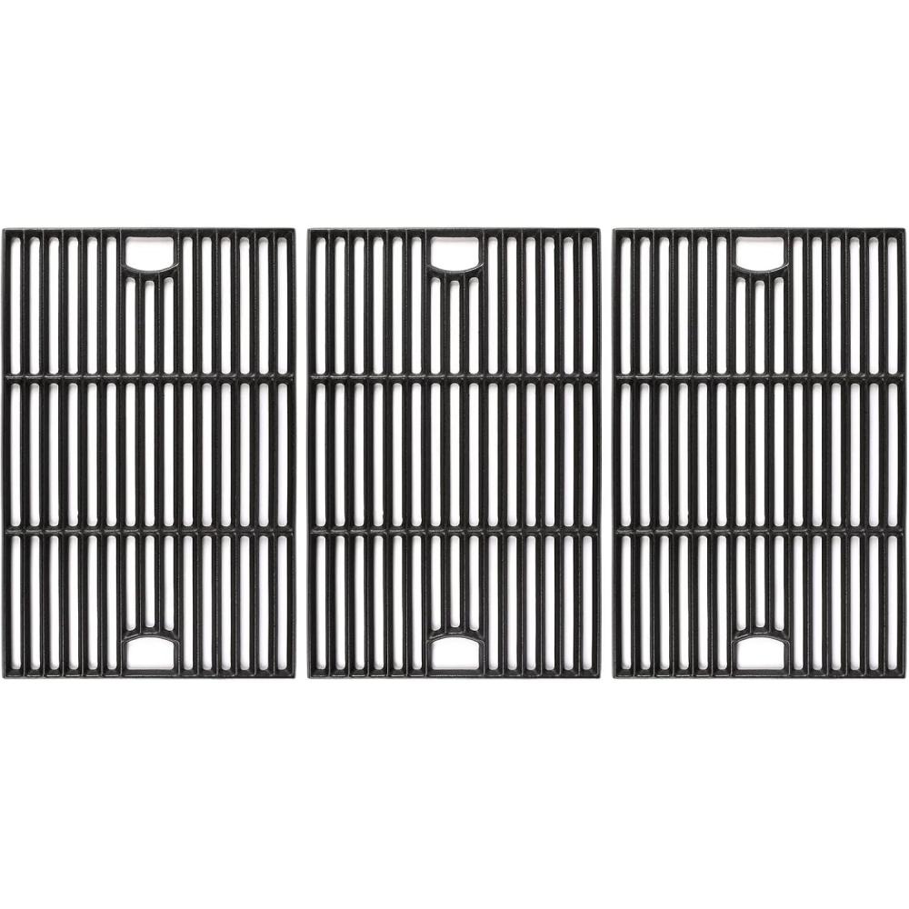 imageHisencn 17 inch Grill Cooking Grates for Homedepot Nexgrill 7200896 7200896B 7200896C 7200896CP 7200896E Cast Iron Grate Grill Grid Replacement Parts for Nexgrill 7200898 7200898A 3 PackCast Iron