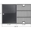 Hisencn Cooking Grate and Griddle Replacement Parts for Nexgrill 720-0830H, 720-0783E, 720-0888N, 720-0888, 720-0697, Fit for Charbroil 463241113, 463449914, Kenmore 720-0670A, 41516106210, 2 Pack(1 Pack Griddle+1 Pack Grate)