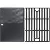 imageHisencn Cooking Grate and Griddle Replacement Parts for Nexgrill 7200830H 7200783E 7200888N 7200888 7200697 Fit for Charbroil 463241113 463449914 Kenmore 7200670A 41516106210 2 Pack1 Pack Griddle1 Pack Grate