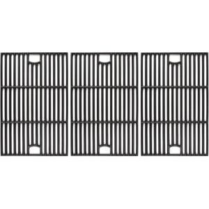 Hisencn 17 inch Grill Cooking Grates for Homedepot Nexgrill 720-0896 720-0896B 720-0896C 720-0896CP 720-0896E, Cast Iron Grate Grill Grid Replacement Parts for Nexgrill 720-0898 720-0898A, 3 Pack(Cast Iron)