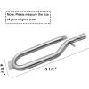 Hisencn Repair Kit for Members Mark BQ05046-6, BBQ Pro BQ05041-28, BQ51009, Sam’s Club, Outdoor Gourmet BQ05037-2, BQ05046-6A Gas Grill Models, Burner Tube, Porcealain Steel Heat Plate, Burner Cover(Burner + SS Heat Plate)