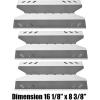 Hisencn Repair Kit for Members Mark BQ05046-6, BBQ Pro BQ05041-28, BQ51009, Sam’s Club, Outdoor Gourmet BQ05037-2, BQ05046-6A Gas Grill Models, Burner Tube, Porcealain Steel Heat Plate, Burner Cover(Burner + SS Heat Plate)