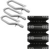 Hisencn Repair Kit for Members Mark BQ05046-6, BBQ Pro BQ05041-28, BQ51009, Sam’s Club, Outdoor Gourmet BQ05037-2, BQ05046-6A Gas Grill Models, Burner Tube, Porcealain Steel Heat Plate, Burner Cover(Burner + PC Heat Pate)
