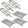 Hisencn Replacement Parts for Perfect Flame 3019L, 3019LNG Gas Grill Models Stainless Steel Replacement Grill Parts SS Burner & SS Heat Plate Repair Kit