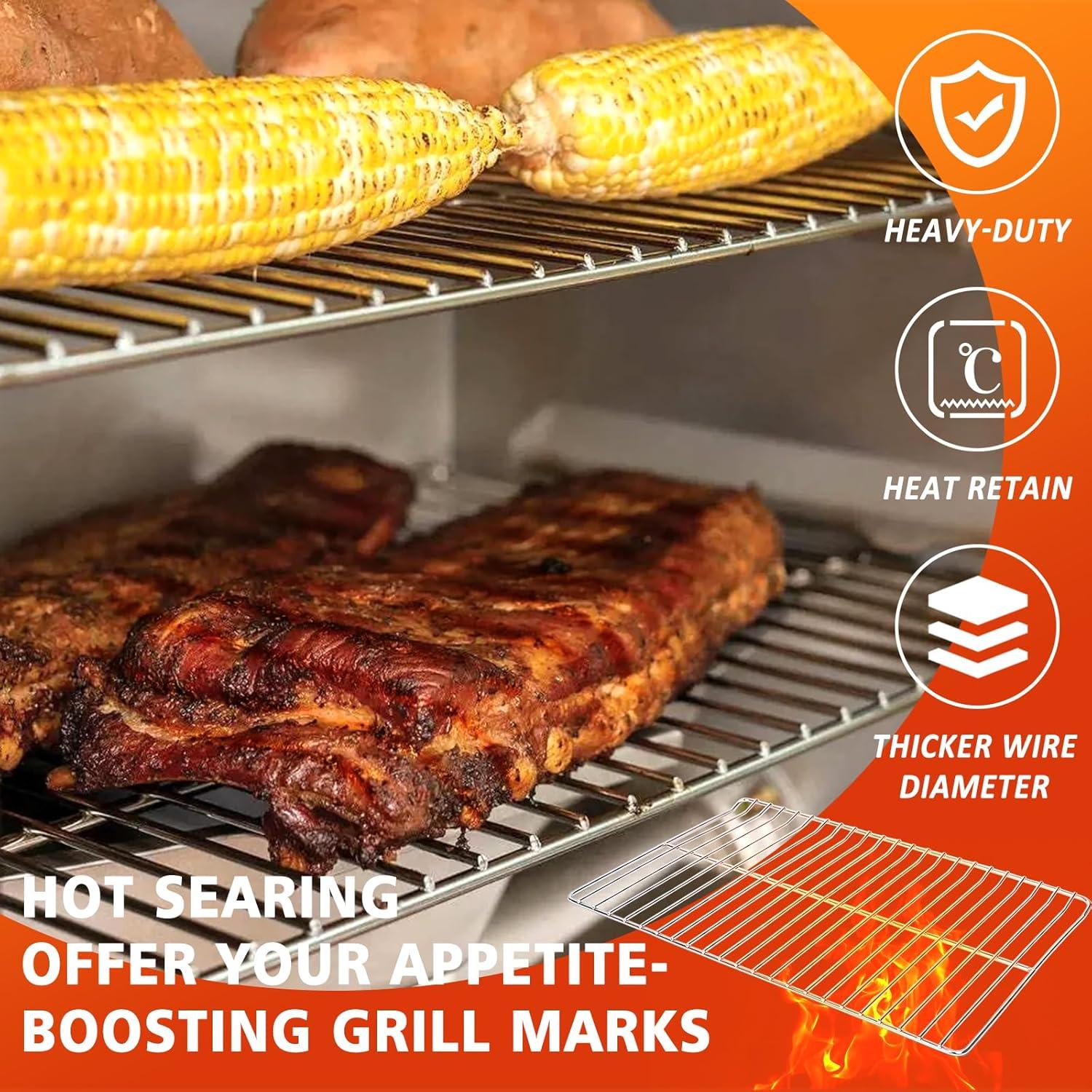 imageCooking Grate Replacement Parts for Masterbuilt Electric Smoker 40 Inch 1969 x 122 Chrome Plated Grill Grids Masterbuilt MB20070115 Smoker Grates Replacement 3 Pack Chrome SteelStainless Steels
