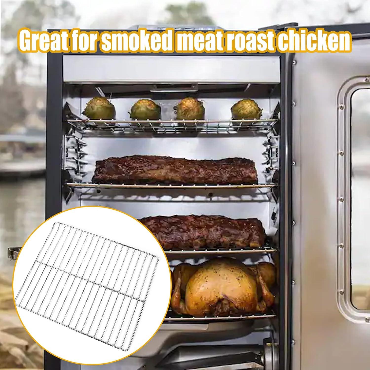 imageCooking Grate Replacement Parts for Masterbuilt Electric Smoker 40 Inch 1969 x 122 Chrome Plated Grill Grids Masterbuilt MB20070115 Smoker Grates Replacement 3 Pack Chrome SteelChrome Steel