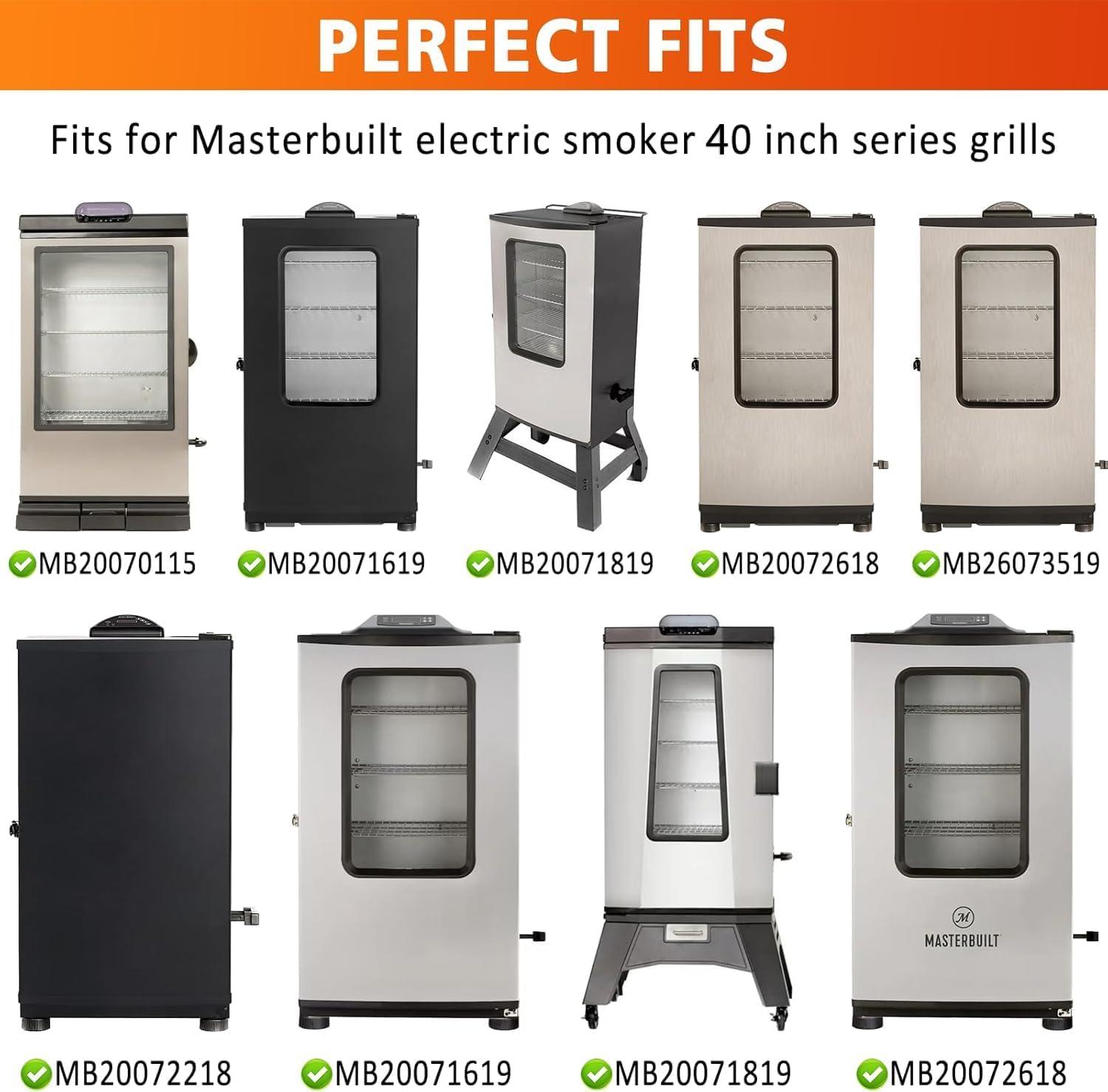imageCooking Grate Replacement Parts for Masterbuilt Electric Smoker 40 Inch 1969 x 122 Chrome Plated Grill Grids Masterbuilt MB20070115 Smoker Grates Replacement 3 Pack Chrome SteelChrome Steel