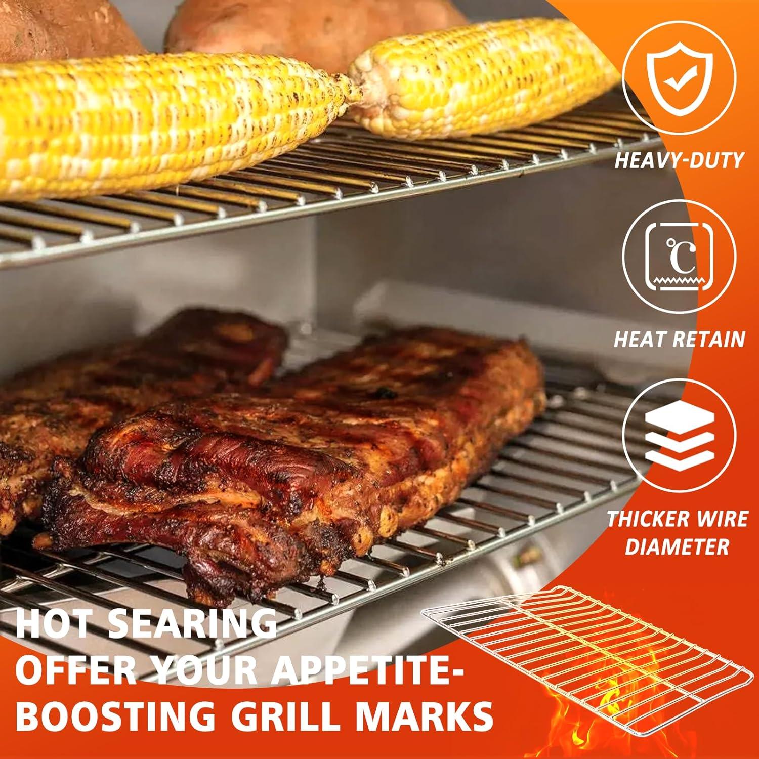 imageCooking Grate Replacement Parts for Masterbuilt Electric Smoker 40 Inch 1969 x 122 Chrome Plated Grill Grids Masterbuilt MB20070115 Smoker Grates Replacement 3 Pack Chrome SteelStainless Steels