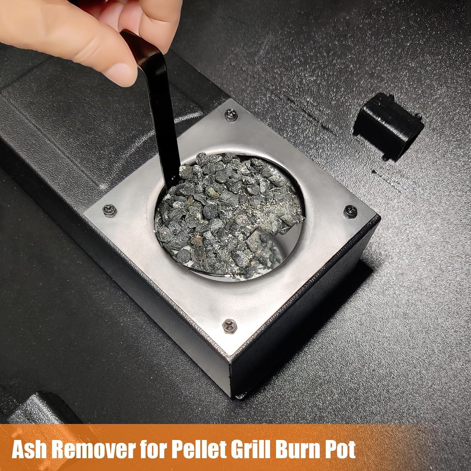 imageFire Burn Pot and Hot Rod Ignitor Kit Replacement Parts for Traeger and Pit Boss Pellet Grill with Ash Remover Screws and Fuse Black PorcelainEnameledD2 Hot Rod Fire Burn Pot