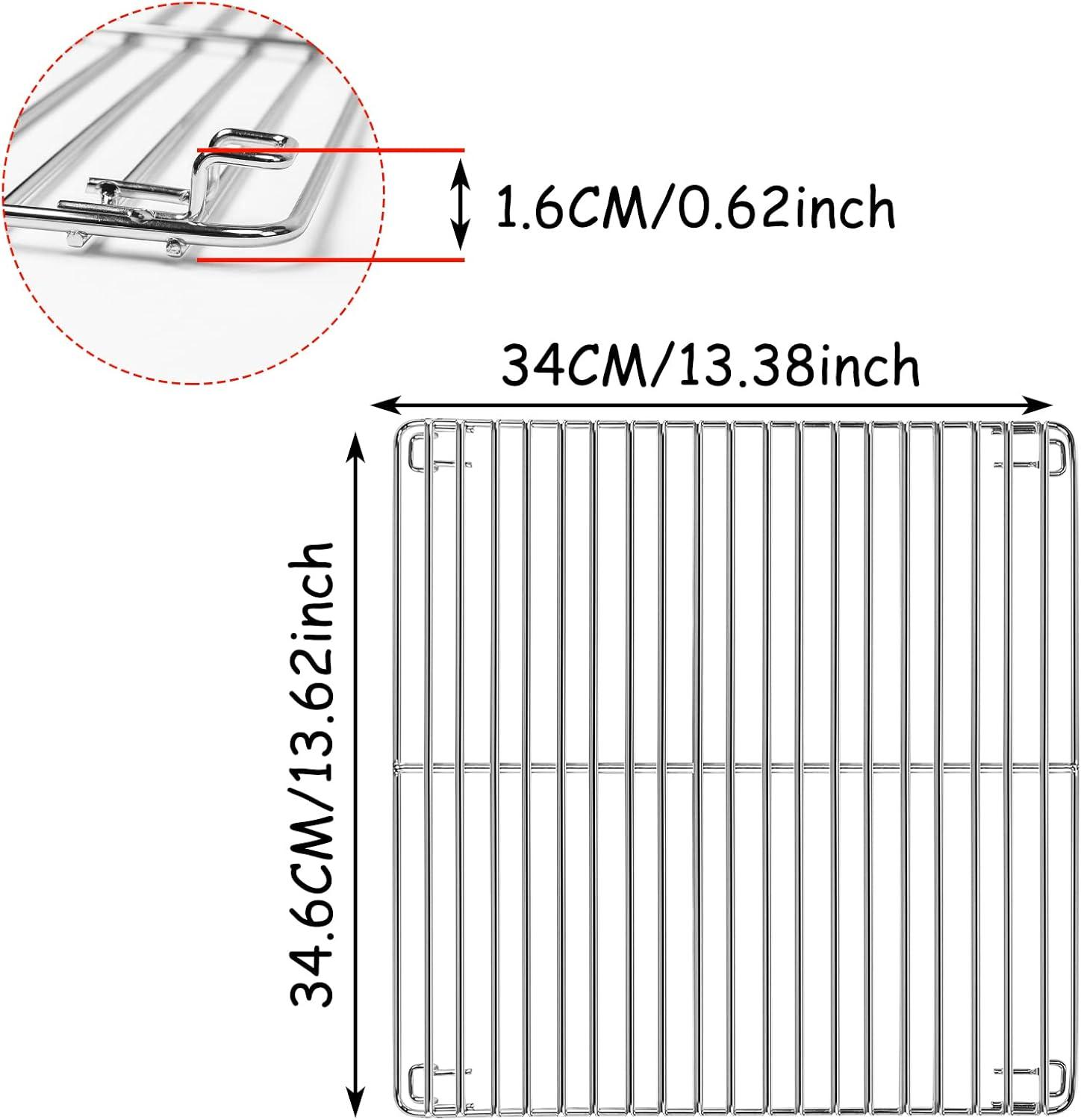 imageHisencn Cooking Grate for Masterbuilt Smoker 30 Inch 4 PCS 133 x 136 Smoking Racks for Masterbuilt Propane Smoker 20051311 MB20052318 Pro Smoker MB26050412 with Cooking Rack Support