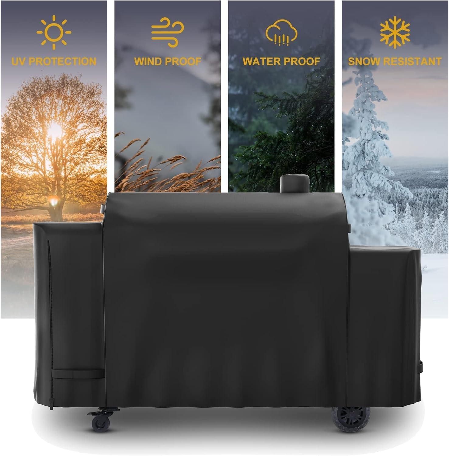 imageHisencn Grill Cover for Pit Boss Austin XL 600D Heavy Duty Pellet Smoker BBQ Cover for Pit Boss 1000 Series 1000D3 1000S 1000SC Rancher XL 1100 Pro 1150 Z Grill 1000 UV amp Fade ResistantFor PB1100