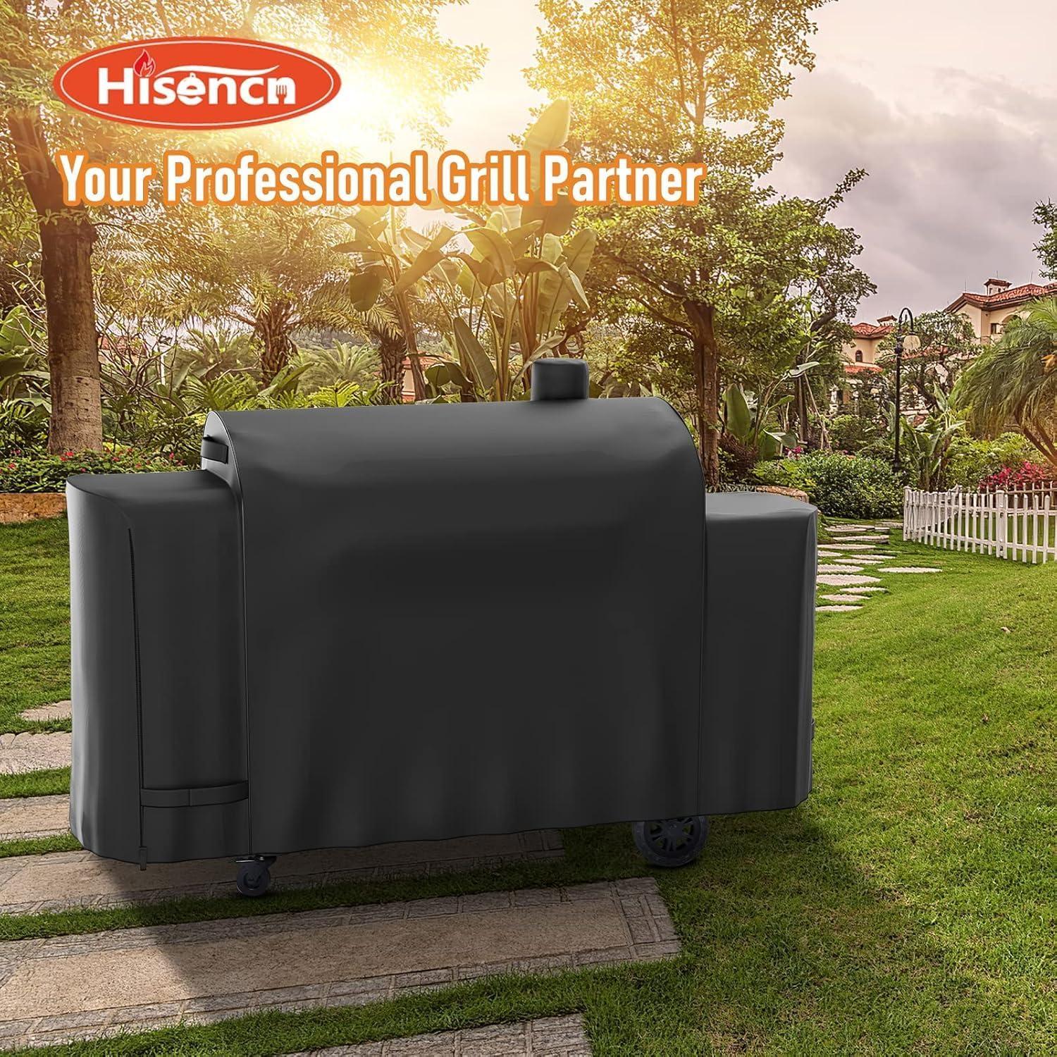 imageHisencn Grill Insulation Blanket for Pit Boss PBV3G1 Vertical Smoker Heat Retention BBQ Smoker Cover for Pit Boss 3 Series Gas Smoker PBV3G1 Fiberglass Thermal Insulated Blanket for Winter CookingFor PB1100