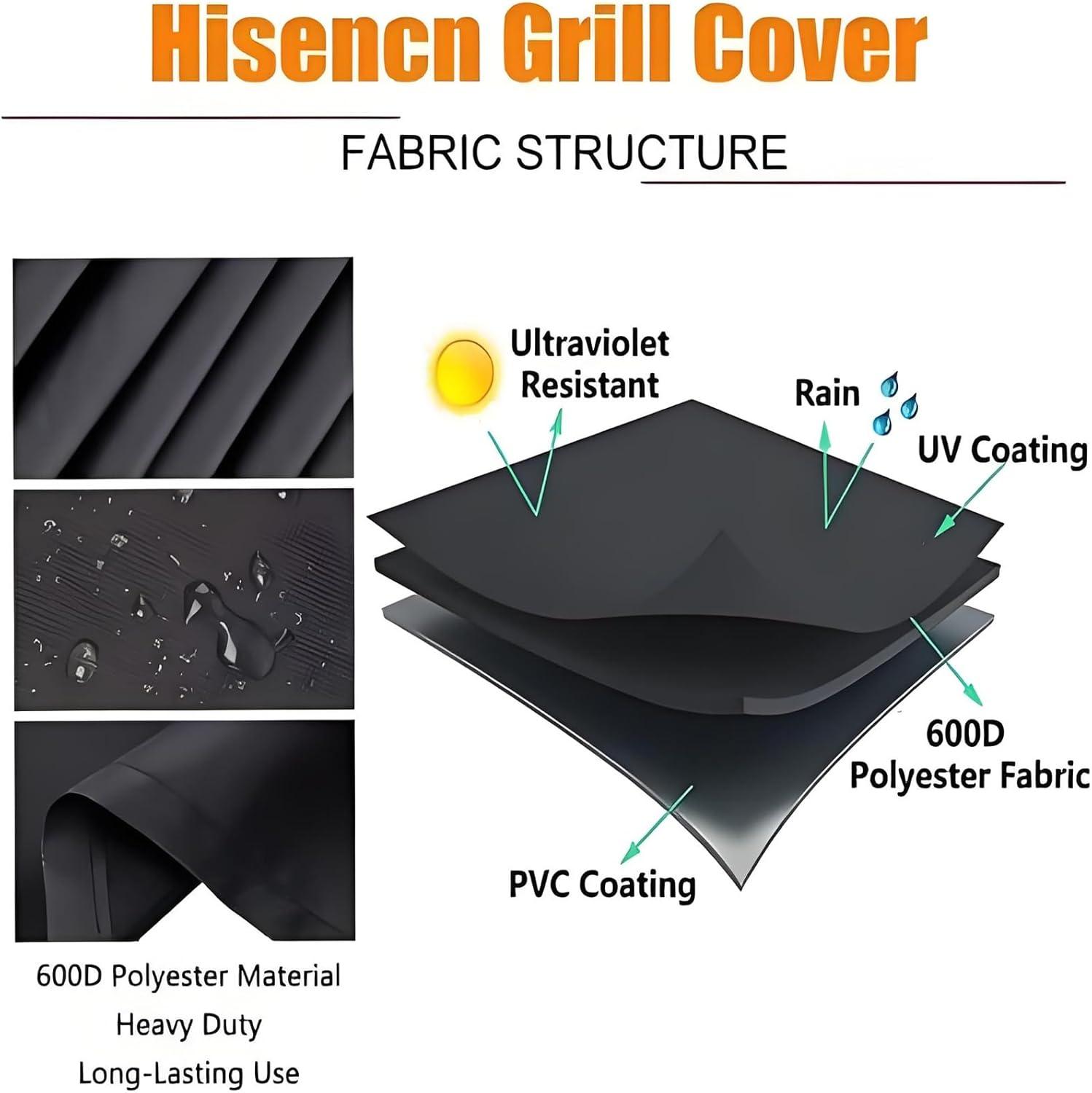 imageHisencn Grill Insulation Blanket for Pit Boss PBV3G1 Vertical Smoker Heat Retention BBQ Smoker Cover for Pit Boss 3 Series Gas Smoker PBV3G1 Fiberglass Thermal Insulated Blanket for Winter CookingFor PB1000