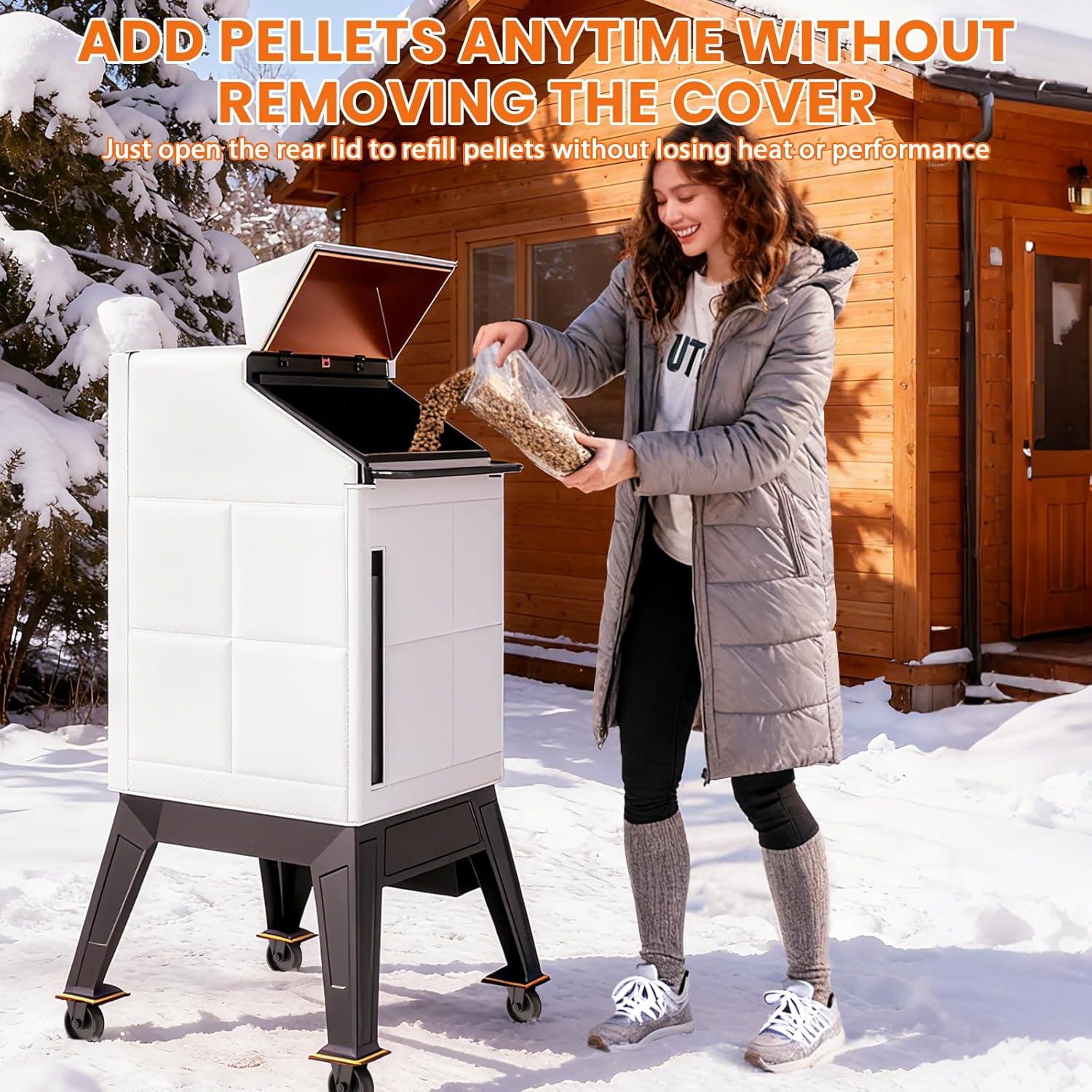 imageHisencn Grill Insulation Blanket for Pit Boss PBV3G1 Vertical Smoker Heat Retention BBQ Smoker Cover for Pit Boss 3 Series Gas Smoker PBV3G1 Fiberglass Thermal Insulated Blanket for Winter CookingFor PBV4NX