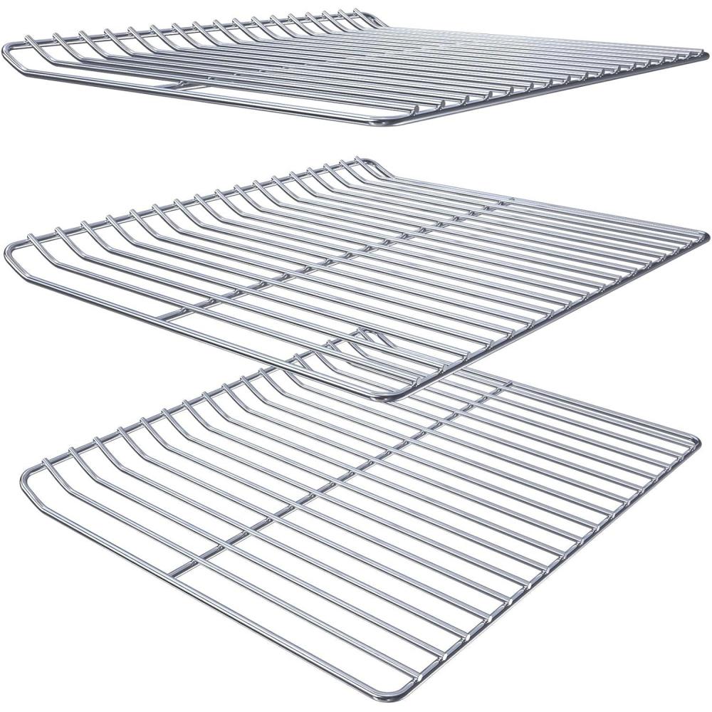 imageCooking Grate Replacement Parts for Masterbuilt Electric Smoker 40 Inch 1969 x 122 Chrome Plated Grill Grids Masterbuilt MB20070115 Smoker Grates Replacement 3 Pack Chrome SteelChrome Steel