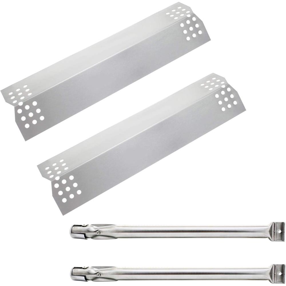 imageHisencn Repair Kit Replacement for Kitchen Aid 7200819 7200787D 7200819G 7200953 7200953A 7300953 Gas Grill Model Stainless Steel 165 inch Grill Burners Tube Heat Plate Tent Shield Deflector