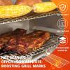 Cooking Grate Replacement Parts for Masterbuilt Electric Smoker 40 Inch, 19.69″ x 12.2″ Chrome Plated Grill Grids Masterbuilt MB20070115 Smoker Grates Replacement, 3 Pack, Chrome Steel(Stainless Steels)