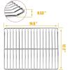 Cooking Grate Replacement Parts for Masterbuilt Electric Smoker 40 Inch, 19.69″ x 12.2″ Chrome Plated Grill Grids Masterbuilt MB20070115 Smoker Grates Replacement, 3 Pack, Chrome Steel(Chrome Steel)