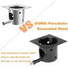 Fire Burn Pot and Hot Rod Ignitor Kit Replacement Parts for Traeger and Pit Boss Pellet Grill with Ash Remover, Screws and Fuse, Black Porcelain-Enameled(Hot Rod + Fire Burn Pot)