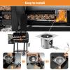 Fire Burn Pot and Hot Rod Ignitor Kit Replacement Parts for Traeger and Pit Boss Pellet Grill with Ash Remover, Screws and Fuse, Black Porcelain-Enameled(D2 Hot Rod + Fire Burn Pot)