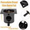 Fire Burn Pot and Hot Rod Ignitor Kit Replacement Parts for Traeger and Pit Boss Pellet Grill with Ash Remover, Screws and Fuse, Black Porcelain-Enameled(Hot Rod + Fire Burn Pot)