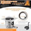 Fire Burn Pot and Hot Rod Ignitor Kit Replacement Parts for Traeger and Pit Boss Pellet Grill with Ash Remover, Screws and Fuse, Black Porcelain-Enameled(D2 Hot Rod + Fire Burn Pot)