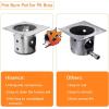 Hisencn Fire Burn Pot Replacement Parts for Pit Boss Pro 1150/1160 Pellet Grill, Firepot for Pit Boss PB1150PS2, PB1600PS1, PB1150PS3 Pellet Grill, FirePot for Pit Boss Accessories with Screws