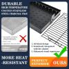 Hisencn Stretchable Charcoal Tray 15-28 inches for 47183T-21 PS9900, Black High-Temperature Coating Charcoal Basket for HC4518L PS9500 8500 6800 6500 SH19030119 SH19030219 SH9916 Replacement Parts