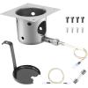 Fire Burn Pot and Hot Rod Ignitor Kit Replacement Parts for Traeger and Pit Boss Pellet Grill with Ash Remover, Screws and Fuse, Black Porcelain-Enameled(D2 Hot Rod + Fire Burn Pot)
