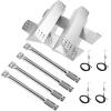 Hisencn Repair Kit for Master Forge 1010037, 1010048 Gas Grill Models, Stainless Steel Burners, Stainless Steel Heat Plates Replacement Parts, Grill Replacement Parts for Master Forge