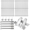 Hisencn Replacement Parts for Master Forge 1010037 1010048 Gas Grill Models, Stainless Steel Burners, Stainless Heat Plates Tent Shield and Cooking Grids Grill Grate Repair Kit
