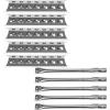 Hisencn Replacement Repair Kit for Master Forge 5 Burner 2518-3, 3218LT, 3218LTM, 3218LTN, L3218 Gas Grill, BBQ Grill Pipe Burners Tube, Heat Shield Tent Plate Parts, Stainless Steel