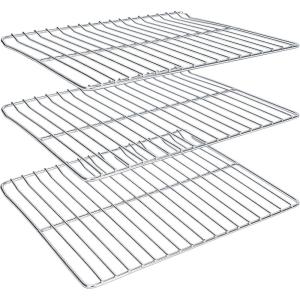 Cooking Grate Replacement Parts for Masterbuilt Electric Smoker 40 Inch, 19.69″ x 12.2″ Chrome Plated Grill Grids Masterbuilt MB20070115 Smoker Grates Replacement, 3 Pack, Chrome Steel(Stainless Steels)