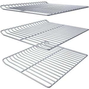 Cooking Grate Replacement Parts for Masterbuilt Electric Smoker 40 Inch, 19.69″ x 12.2″ Chrome Plated Grill Grids Masterbuilt MB20070115 Smoker Grates Replacement, 3 Pack, Chrome Steel(Chrome Steel)