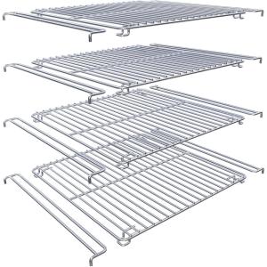 Hisencn Cooking Grate for Masterbuilt Smoker 30 Inch, 4 PCS 13.3″ x 13.6″ Smoking Racks for Masterbuilt Propane Smoker 20051311, MB20052318, Pro Smoker MB26050412 with Cooking Rack Support