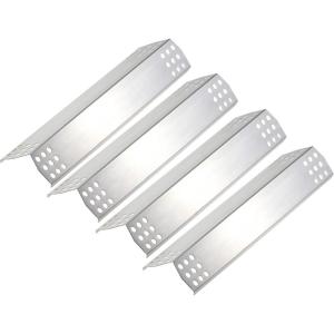 Hisencn Grill Heat Plates for Kitchen Aid 720-0733A, 720-0745, 720-0745B 740-0781, Stainless Steel Heat Shield Burner Cover Grill Replacement Parts for Monument 35633 17842 4 Burner Gas Grill(Stainless Steel)