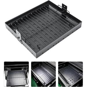 Hisencn Stretchable Charcoal Tray 15-28 inches for 47183T-21 PS9900, Black High-Temperature Coating Charcoal Basket for HC4518L PS9500 8500 6800 6500 SH19030119 SH19030219 SH9916 Replacement Parts