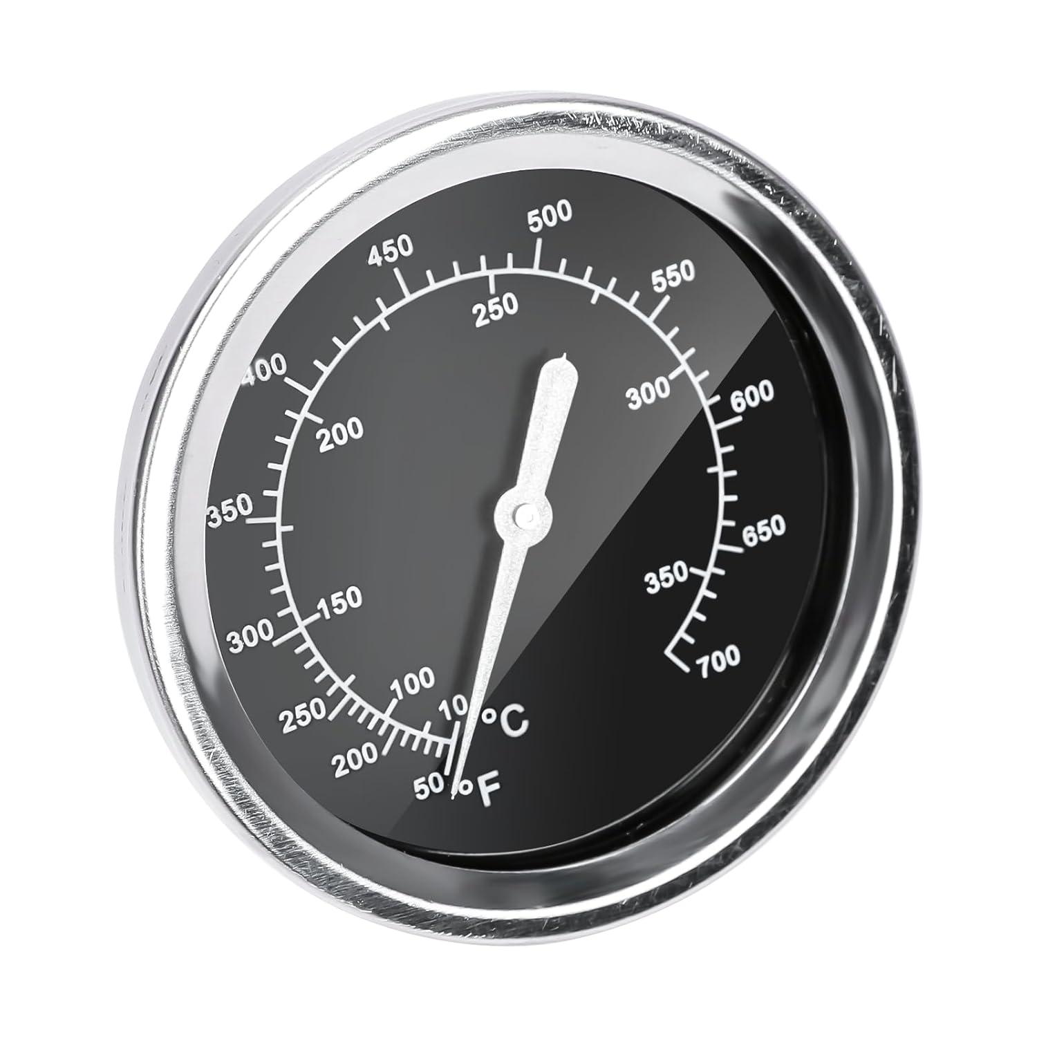 imageHisencn G3510076W1 Temp Gauge Thermometer Heat Indicator Replacement for Charbroil and Kenmore Gas Grill Models Stainless Steel Temperature Gauge T00473 1PK Repair PartsFor Monument Grills