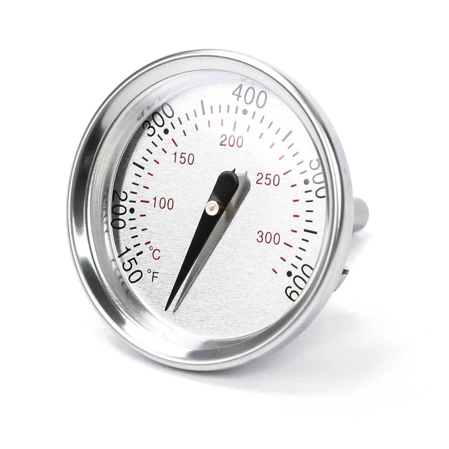 imageHisencn G3510076W1 Temp Gauge Thermometer Heat Indicator Replacement for Charbroil and Kenmore Gas Grill Models Stainless Steel Temperature Gauge T00473 1PK Repair PartsFor Weber Spirit