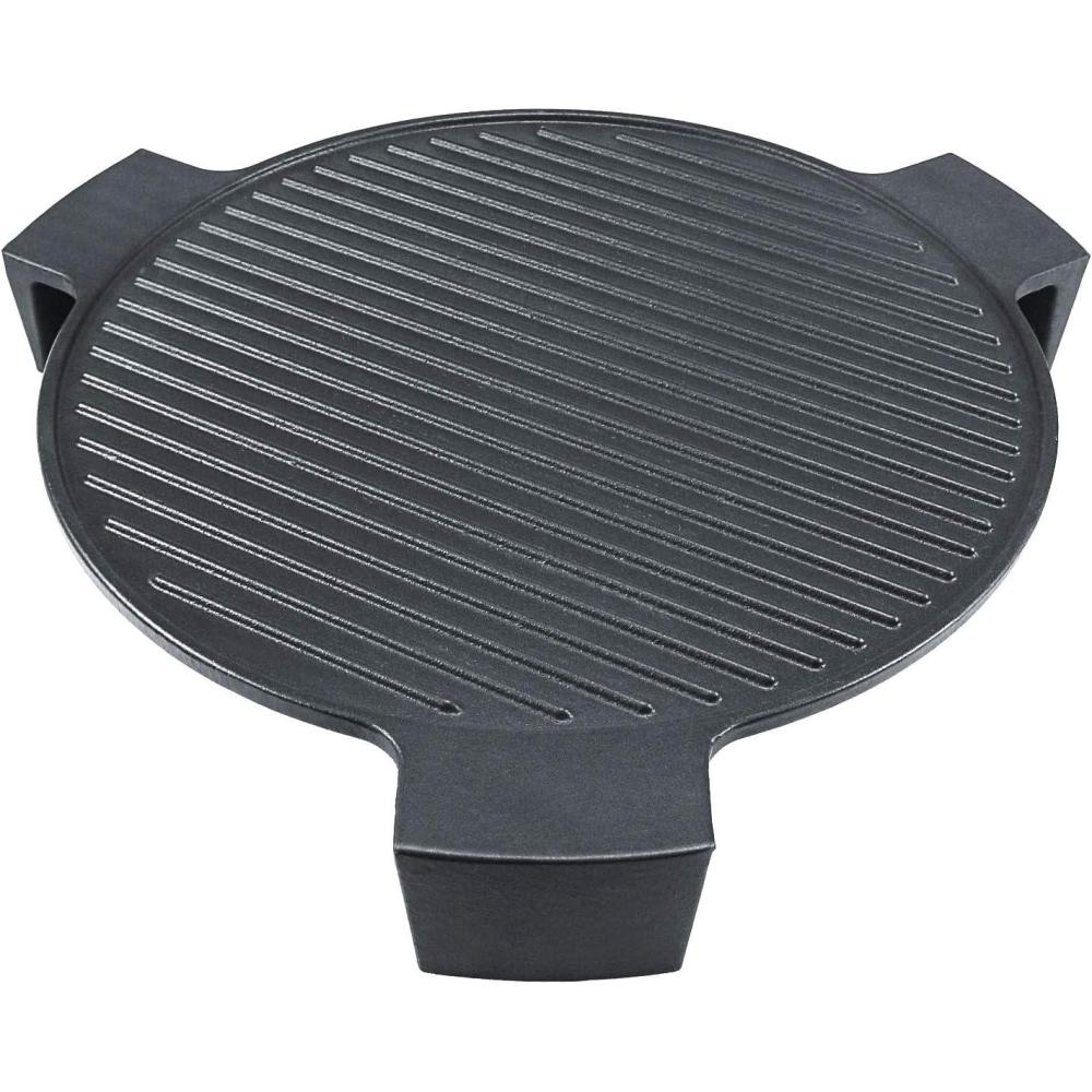 imageHisencn 18 Cast Iron Plate Setter for Large Big Green Egg Accessories and Other 18 Inches Diameter Cooking Grills Kamado Grill Pizza Stone Heat Deflector with 3 Legs
