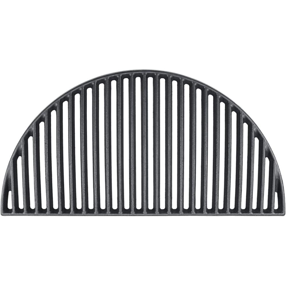 imageHisencn 18 Half Moon Cast Iron Cooking Grate for Large Big Green Egg Kamado Joe Classic I II III Pit Boss K22 Louisiana K22 Coyote The Asado Cooker Any 18 Inch Kamado Grill