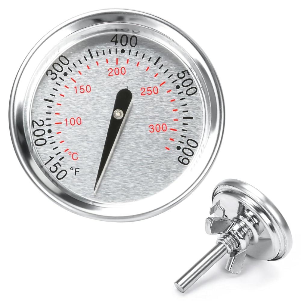 imageHisencn G3510076W1 Temp Gauge Thermometer Heat Indicator Replacement for Charbroil and Kenmore Gas Grill Models Stainless Steel Temperature Gauge T00473 1PK Repair PartsFor Weber Spirit