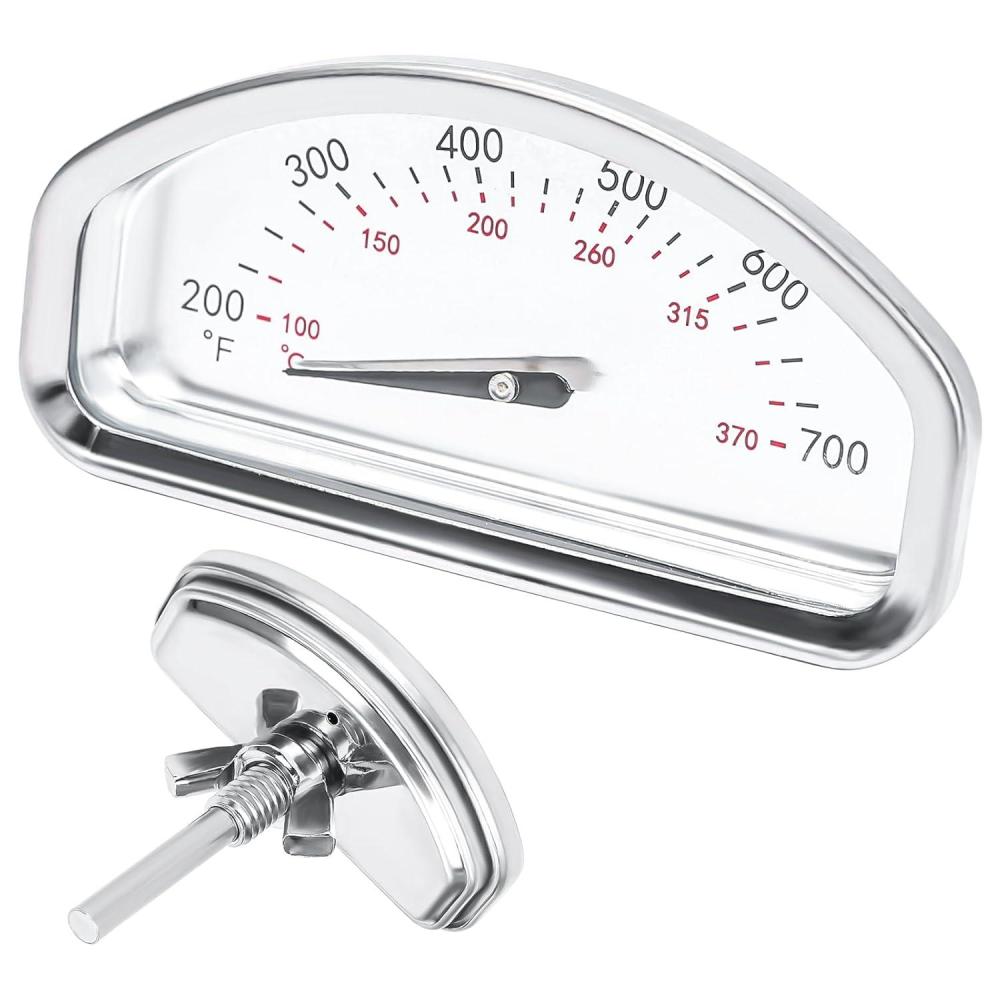 imageHisencn G3510076W1 Temp Gauge Thermometer Heat Indicator Replacement for Charbroil and Kenmore Gas Grill Models Stainless Steel Temperature Gauge T00473 1PK Repair PartsFor Cuisinart