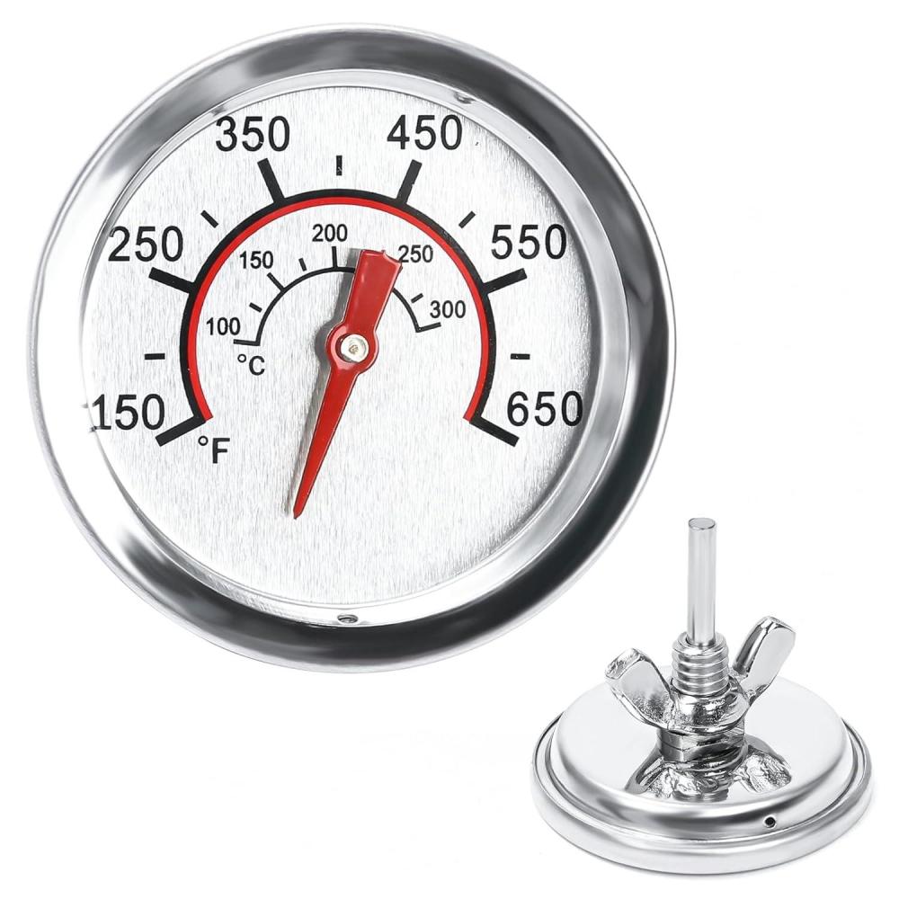 imageHisencn G3510076W1 Temp Gauge Thermometer Heat Indicator Replacement for Charbroil and Kenmore Gas Grill Models Stainless Steel Temperature Gauge T00473 1PK Repair PartsFor Charbroil grill