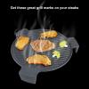 Hisencn 18″ Cast Iron Plate Setter for Large Big Green Egg Accessories and Other 18 Inches Diameter Cooking Grills, Kamado Grill, Pizza Stone, Heat Deflector with 3 Legs