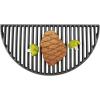 Hisencn 18” Half Moon Cast Iron Cooking Grate for Large Big Green Egg, Kamado Joe Classic I, II, III, Pit Boss K22, Louisiana K22, Coyote The Asado Cooker, Any 18 Inch Kamado Grill