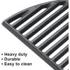 Hisencn 18” Half Moon Cast Iron Cooking Grate for Large Big Green Egg, Kamado Joe Classic I, II, III, Pit Boss K22, Louisiana K22, Coyote The Asado Cooker, Any 18 Inch Kamado Grill