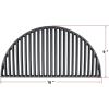 Hisencn 18” Half Moon Cast Iron Cooking Grate for Large Big Green Egg, Kamado Joe Classic I, II, III, Pit Boss K22, Louisiana K22, Coyote The Asado Cooker, Any 18 Inch Kamado Grill